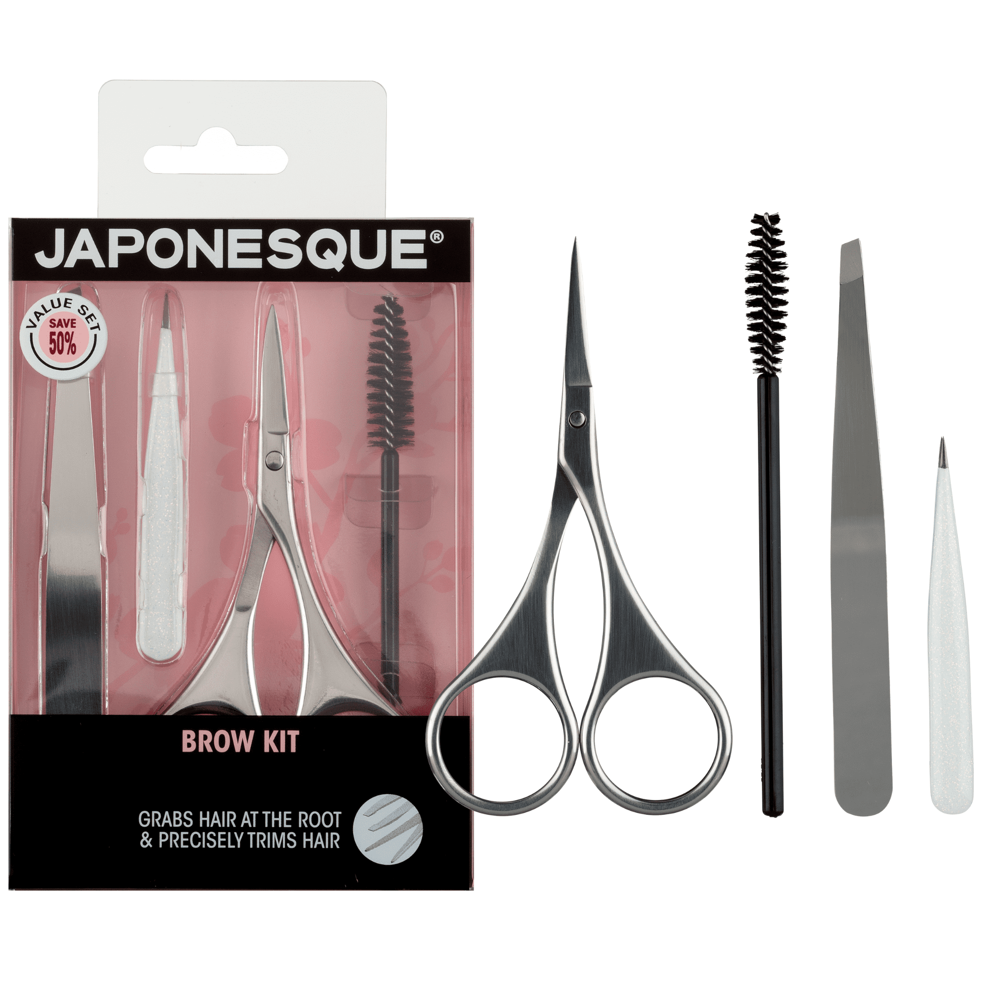 Japonesque Brow Kit, Includes: Slant Tweezer, Point Tweezer