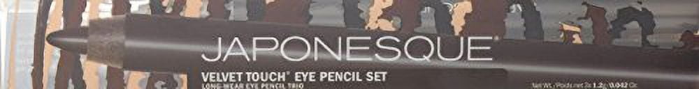 Japonesque VELVET TOUCH Eye Pencil Set: Jet Black, Deep Brown, Waterline Nude  .042oz each
