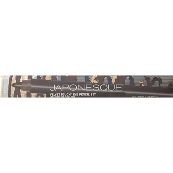 Japonesque VELVET TOUCH Eye Pencil Set: Jet Black, Deep Brown, Waterline Nude .042oz each