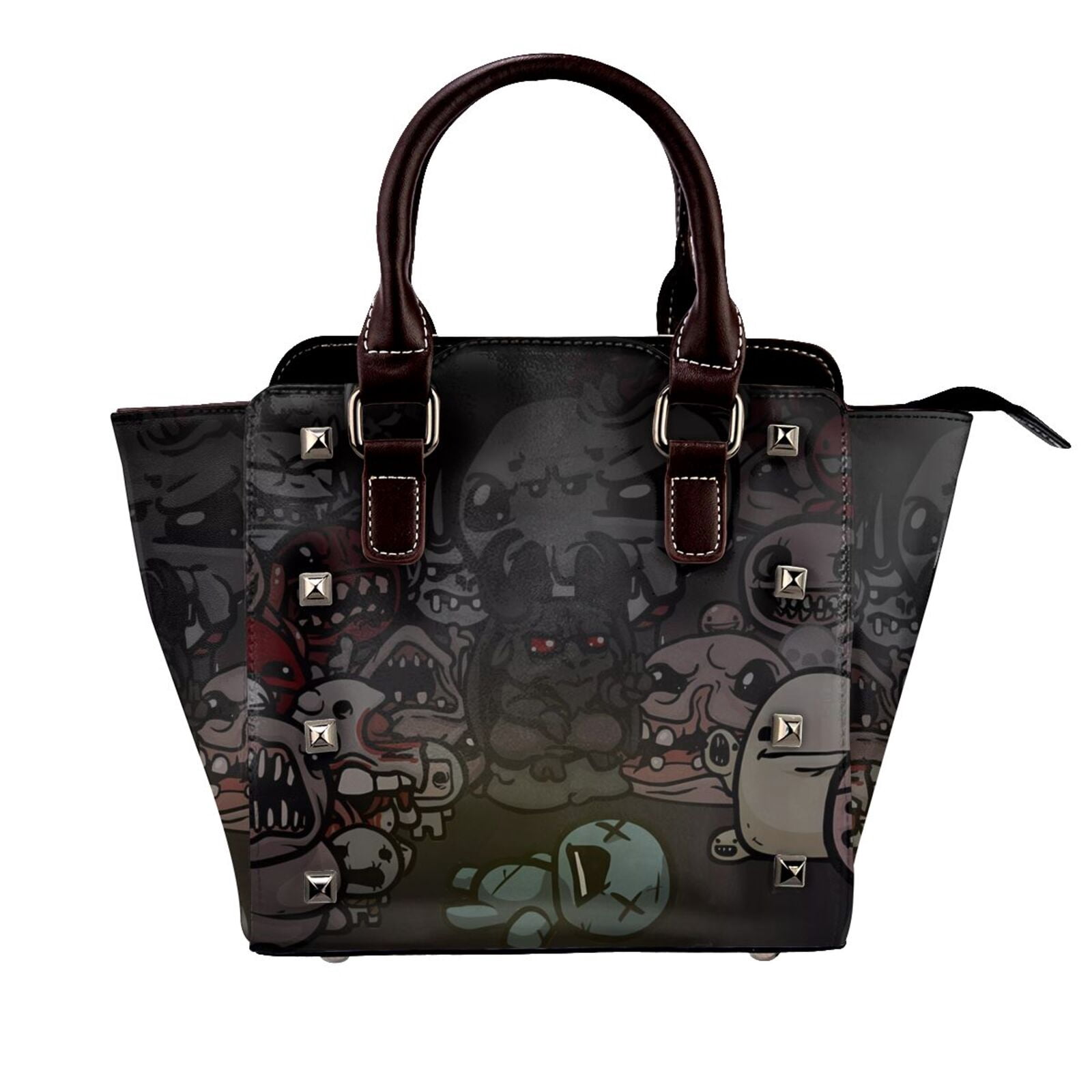 Women's Skull Tote Bag - Faux Leather Shoulder Bag With Rivets & Tassel Punk Style Purse - View #6