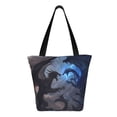 thumbnail image 1 of Japuie Black And Blue Lightning Dragon Print Women's Crossbody Tote Handbag,Shoulder Bag,Casual Tote,Satchels Crossbody Purse,Top-handle Tote Handbag,for Travel College Work, 1 of 7