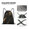 thumbnail image 1 of Japuie Black And Gold Fire Dragon Print Drawstring Backpack,Drawstring Bags, Draw String Back Bag,Sport Gym Bag for Sports, Gym, Travel, Swimming, Beach -Small, 1 of 7