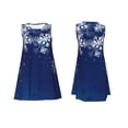 thumbnail image 1 of Japuie Christmas Blue Print Summer Dresses for Women,Women's Sleeveless Dress,Beach Tshirt Tank Sundresses,Women's Summer Tank Midi Dress with Pockets,Tank Loose Sundress-XX-Large, 1 of 6