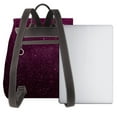 thumbnail image 1 of Japuie Dark Purple Glitter Print Women's Leather Backpack, Leather Drawstring Casual Travel Large Backpacks,Backpack Purse for Women,for Work, School, Business, and Daily Use, 1 of 2