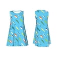 thumbnail image 1 of Japuie Different Color Fishing Bait Print Summer Dresses for Women,Women's Sleeveless Dress,Beach Tshirt Tank Sundresses,Women's Summer Tank Midi Dress with Pockets,Tank Loose Sundress-Small, 1 of 6
