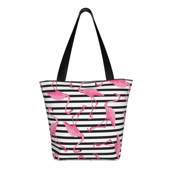 Japuie Flamingos Print Women's Crossbody Tote Handbag,Shoulder Bag,Casual Tote,Satchels Crossbody Purse,Top-handle Tote Handbag,for Travel College Work