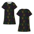 thumbnail image 1 of Japuie Mardi Gras Carnival Print Women's Nightgown,Women's Short-sleeve Sleepwear,Short Sleeves Shirt,Casual Sleep Dress,Comfy Nightdress, Soft Nightgowns for Women-X-Large, 1 of 6