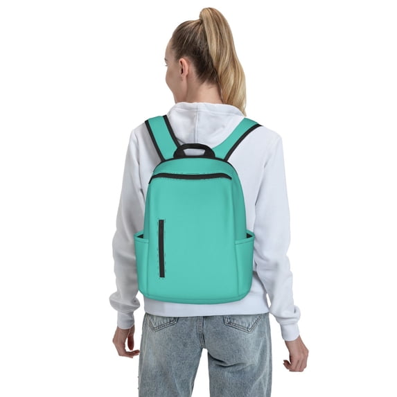 Japuie Teal Turquoise Print Hiking Backpack,Waterproof and Wear-resistant Daypack,Lightweight Packable Backpack,Casual Shoulder Bag,Travel Laptop Backpack,College Bookbags
