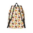 thumbnail image 1 of Japuie Thanksgiving Turkey Durable Canvas Laptop Backpack - Water-Resistant, Adjustable Shoulder Strap, Large Capacity for 15-17in Laptops, Stylish & Lightweight for School, Work & Travel, 1 of 5