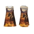 thumbnail image 1 of Japuie Western Desert Cowboy Cloud Print Summer Dresses for Women,Women's Sleeveless Dress,Beach Tshirt Tank Sundresses,Women's Summer Tank Midi Dress with Pockets,Tank Loose Sundress-XX-Large, 1 of 6