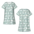 thumbnail image 1 of Japuie White Swan Print Women's Nightgown,Women's Short-sleeve Sleepwear,Short Sleeves Shirt,Casual Sleep Dress,Comfy Nightdress, Soft Nightgowns for Women-X-Large, 1 of 5