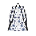 thumbnail image 1 of Japuie blue Snowflake Prints Durable Canvas Laptop Backpack - Water-Resistant, Adjustable Shoulder Strap, Large Capacity for 15-17in Laptops, Stylish & Lightweight for School, Work & Travel, 1 of 5