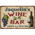 thumbnail image 1 of Jaquelin's Rustic Wine Bar Sign Wall Décor Kitchen Gift 8 x 12 Matte Finish Metal 108120056933, 1 of 1