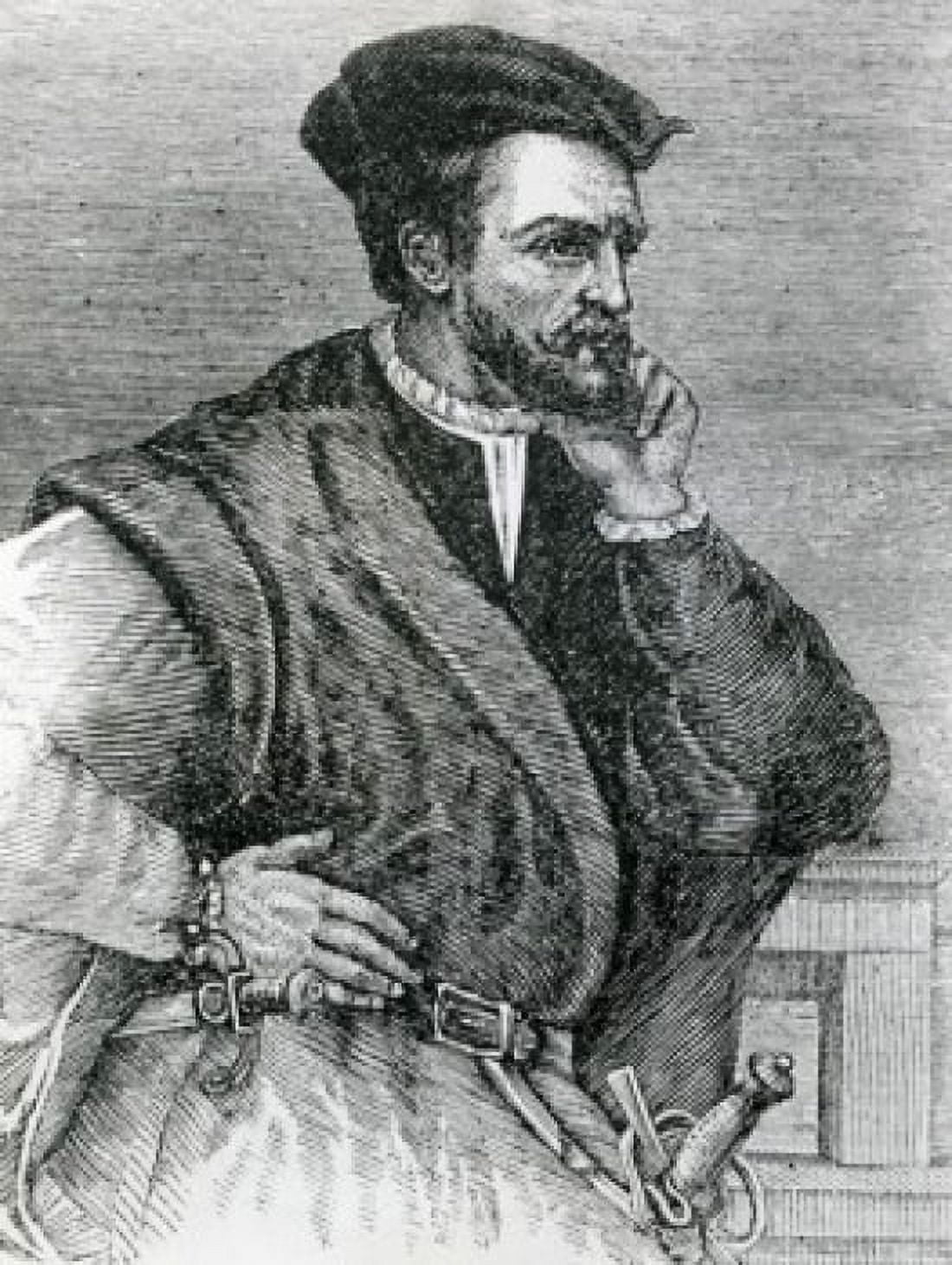 Jaques Cartier (1494-155) French Navigator Who Discovered Parts of America American History Canvas Art - (18 x 24)
