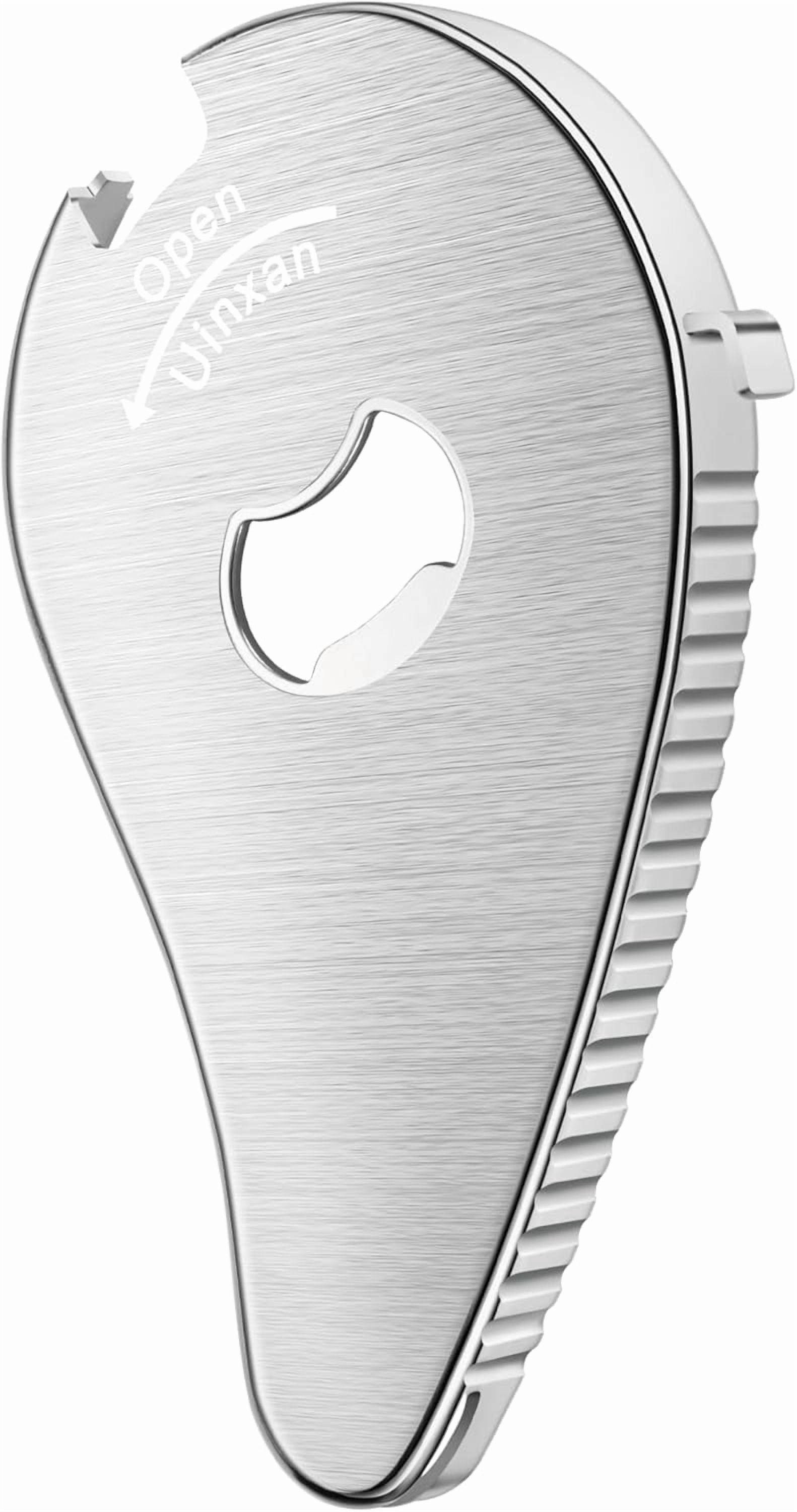 Jar Bottle Can Opener for Weak Hand & Seniors with Arthritis-Easy Twist Off Caps (0.6"-2.7") & Pull Tab Seals,Unique Kitchen Gadget,Multi,Portable Christmas Gifts for Elderly/Women/Men (Silver)