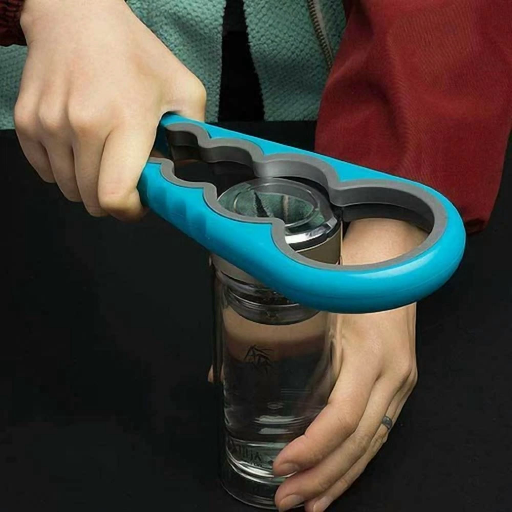 Jar Can Opener Rubber Handle Easy Grip Multi Container Bottle Jar Lid Can Opener