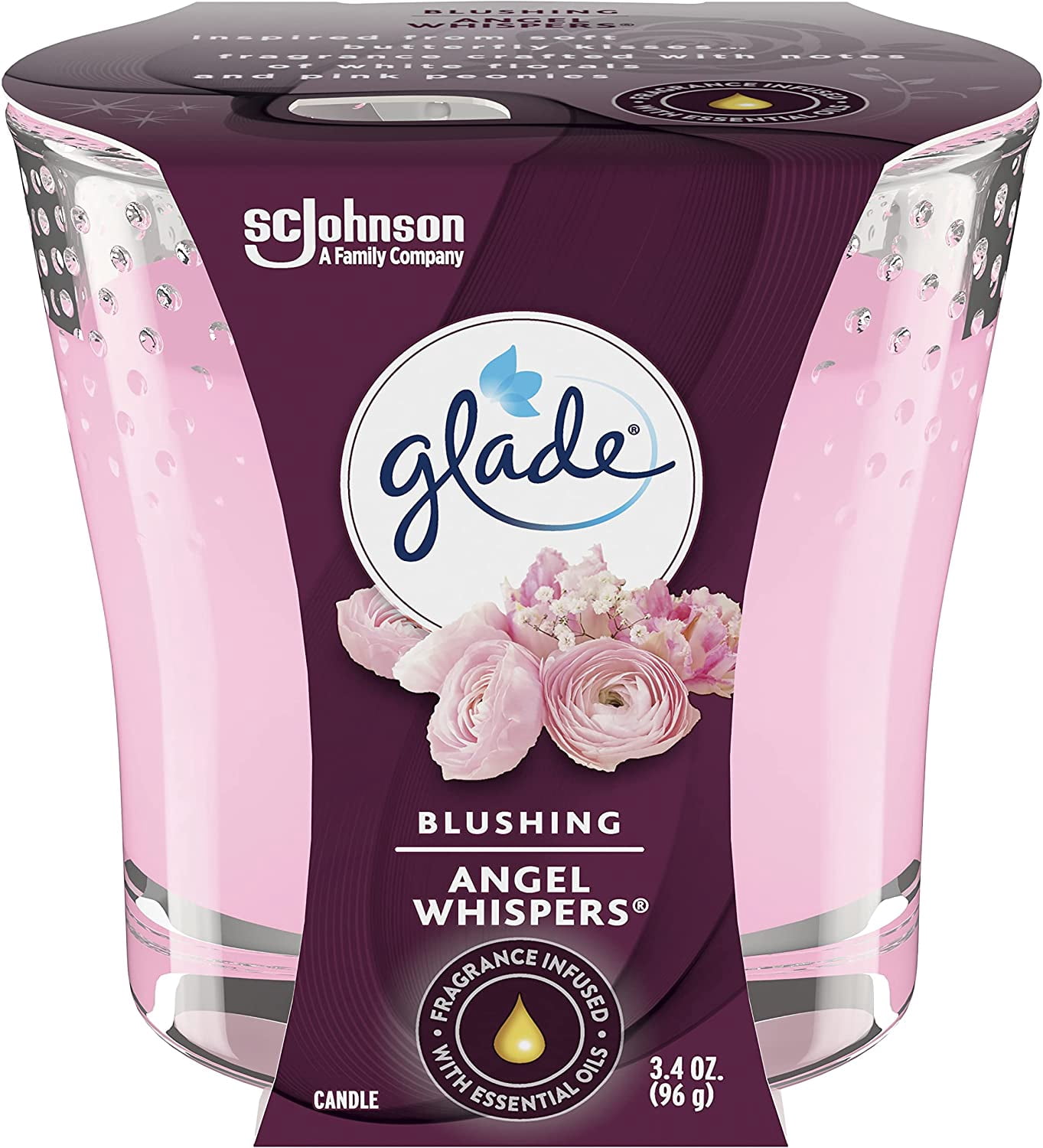 Jar Candle Air Freshener, Angel Whispers, 3.4 oz