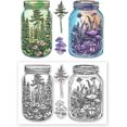 thumbnail image 1 of Jar Clear Stamps Transparent Stamps for DIY Scrapbooking Forest Trees Mushroom Silicone Clear Stamp Seals for Cards Making DIY Crafts Scrapbooking Photo Journal Album, 1 of 9