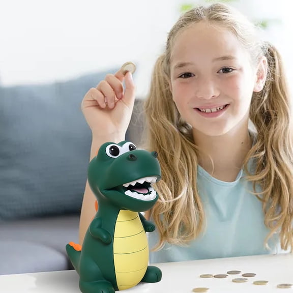 Jar Dinosaur Bank Shatterproof Bank for Kids - Savings Toy for Boys Girls Educational Idea for Birthday
