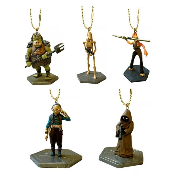 Jar Jar Binks Battle Droid Gamorrean Guard Jawa Maz Kanata 5pc Fan Pull Star War New