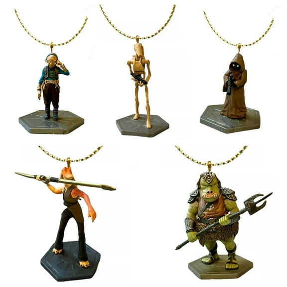 Jar Jar Binks Battle Droid Gamorrean Guard Jawa Maz Kanata 5pc Ornament Star War New