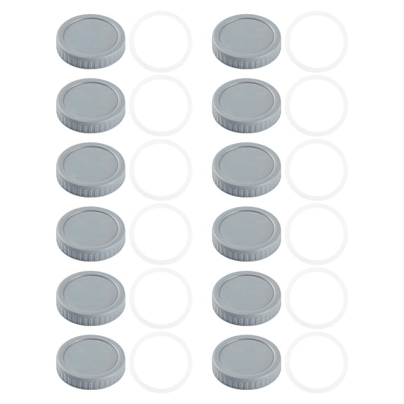 Jar Lids 12pcs Leakproof Storage Canning Lids for Glass Bottles Durable Scratch Kitchen Outdoor Use 86mm 12PCS