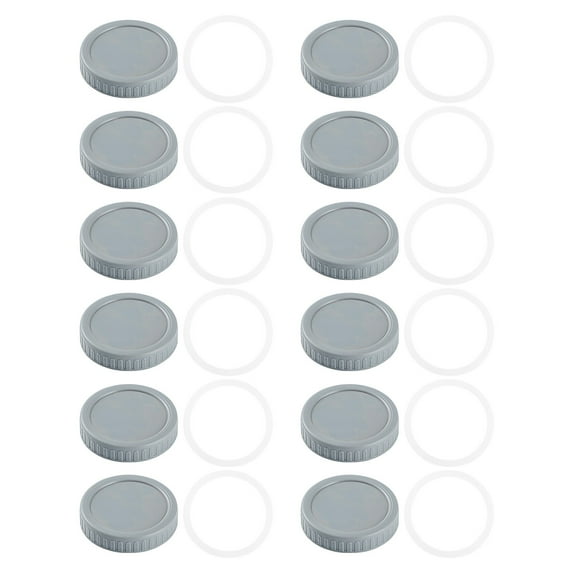 Jar Lids 12pcs Leakproof Storage Canning Lids for Glass Bottles Durable Scratch Kitchen Outdoor Use 86mm 12PCS