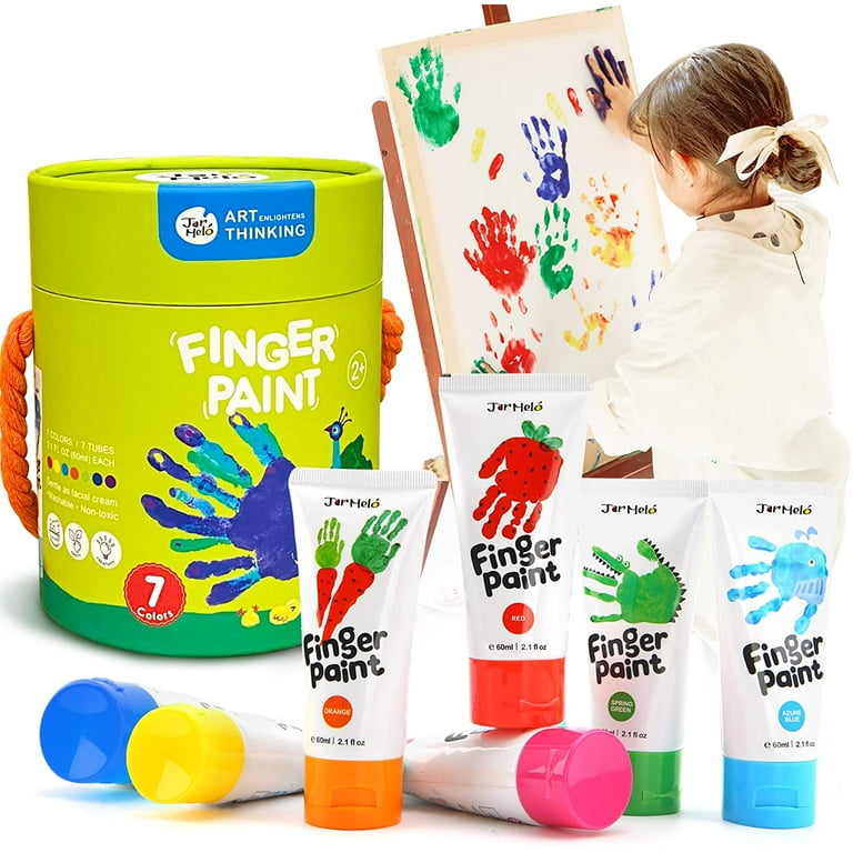  Funny Finger Painting Kit and Book,12 Color Washable Finger  Drawing for Toddlers Non-Toxic Children's Paints Painting Supplies for  Drawing finger painting for toddlers 1-3 : Toys & Games