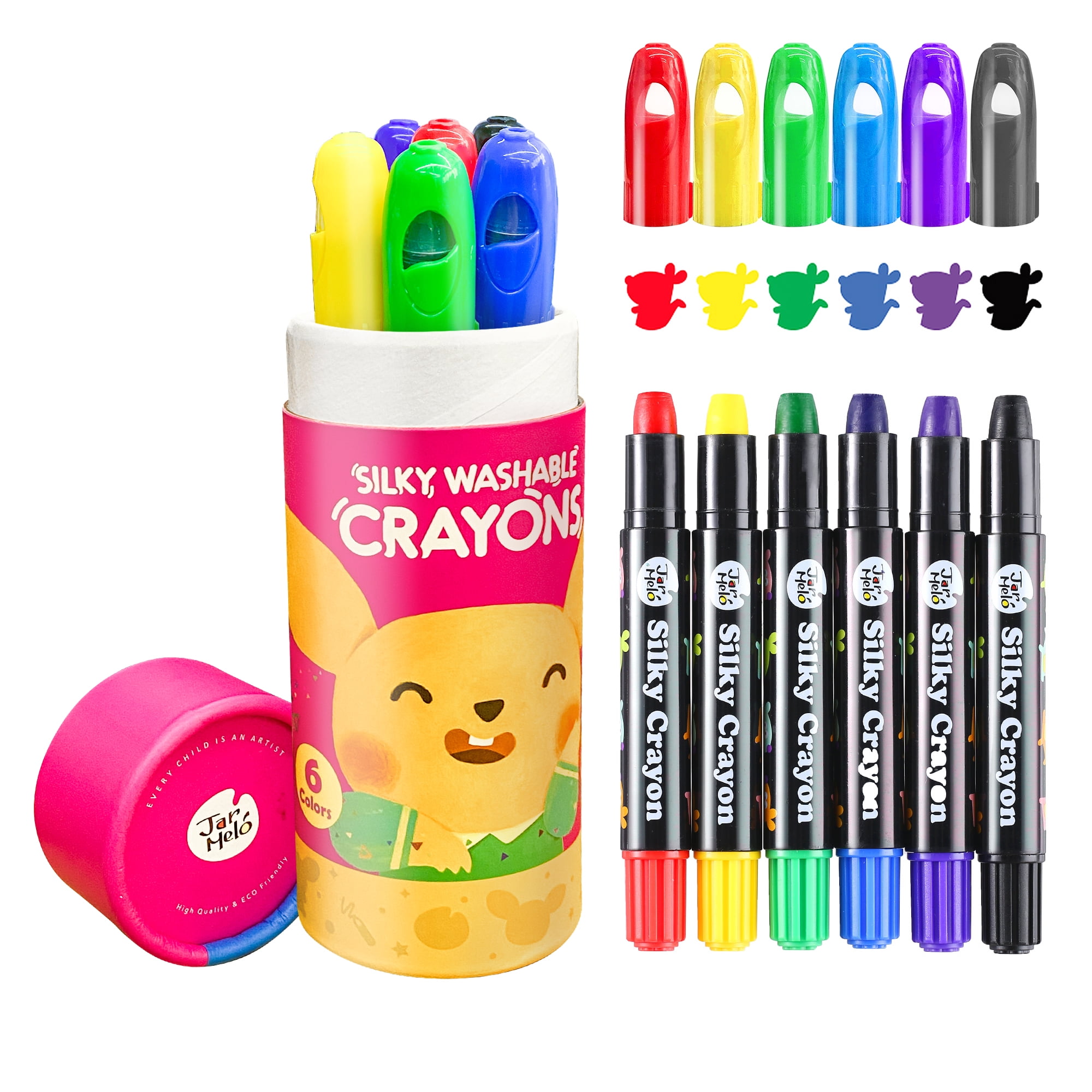  Four Candies Crayons 12 Count, Non Toxic Washable Toddler  Crayons, Water-Drop Shape Jumbo Crayons with Easy-Grip Perfect for Toddlers  Hands, Crayons for Kids Art & School Supplies : Toys & Games
