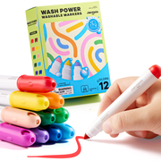 Jar Melo Ultra Washable Markers for Kids Toddlers 12 Colors, Safe Water Based Markers,Back to School & Kit Gift