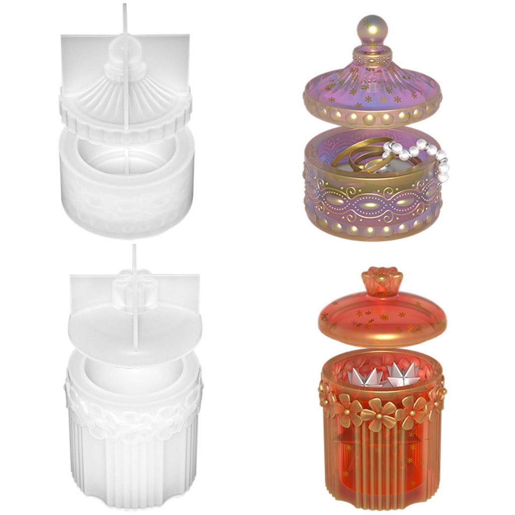 Jar Molds Storage Box Resins Castings Molds Lace Organizers Silicone ...