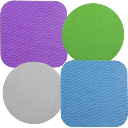 Jar Opener Gripper Pads, 4 Pack Rubber Jar Grippers ,Anti-slip Coasters Bottle Lid Opener Jar Opener for Seniors with Arthritis Weak Hands,Multi-function Kitchen Gadget (4 Colors)