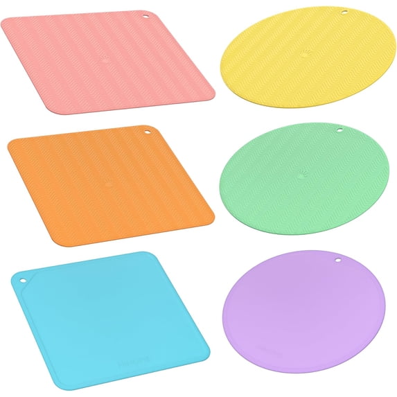 Jar Opener Gripper Pads, 6in Silicone for Seniors, 6-Pack | Multiple ...