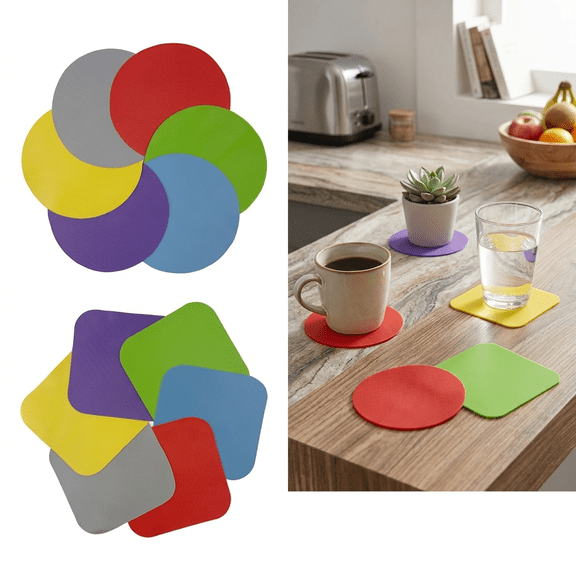 Jar Opener, 12 Pieces Non-Slip Rubber Jar Gripper Pads, Multi-Functional Tight Lid Remover Tool, Manual Can Opener for Seniors and Home Kitchen Use