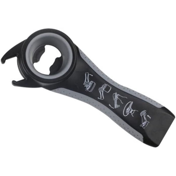 Jar Opener Jar Opener, 5 in 1 Multi Function Bottle Gripper Tool Can Opener Beer Opener Kit Kitchen Accessory for Weak Hands,Senior(Black + Grey) Tin Opener Corkscrew