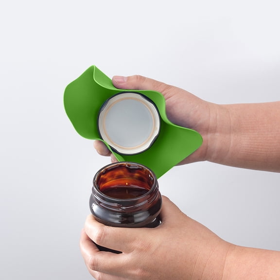 Jar Opener, Rubber, Multi-function Silicone Bottle Opener for Seniors with Arthritis Weak Hands Lid Cap Gripper Pads Kitchen Coasters Gadgets Green