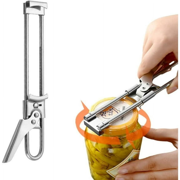 Jar Opener for Weak Hands,7.7in Easy Grip Kitchen Tool for Seniors & Arthritis, Manual Bottle Cap & Lid Remover Gadget with Non-Slip Handle, Ideal Home Accessories