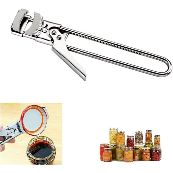 Jar Opener for Weak Hands, Adjustable Stainless Steel Can Opener, Jar Gripper Tight Lid Opener, Kitchen Gadgets, Easy Jar Opener for women the Elderly and Children (Standard)