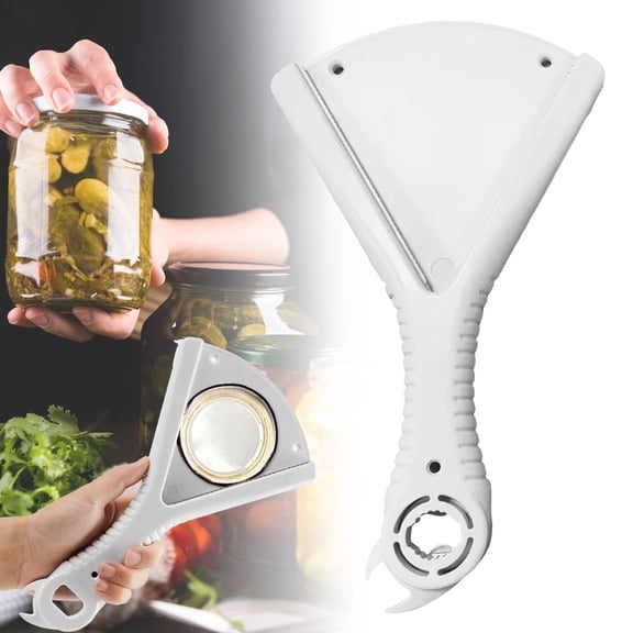 Jar Opener for Weak Hands, Multi-Purpose Bottle & Jar Opener with Ergonomic Grip, Easy Lid Opener for Seniors and Low Hand Strength (white),jar opener