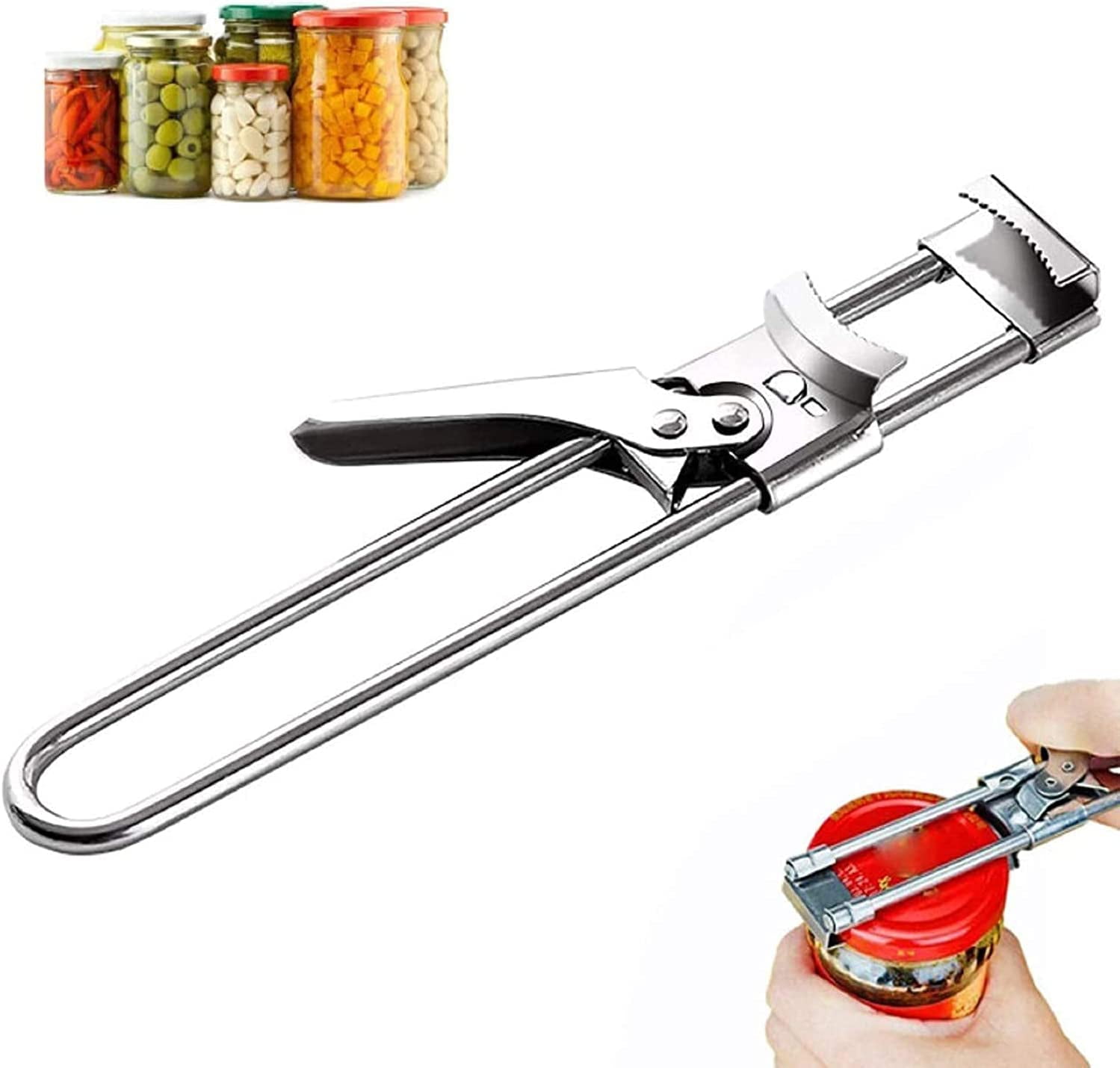 Jar Opener for Weak Hands, Stainless Steel Good Grip Jar Opener, Good