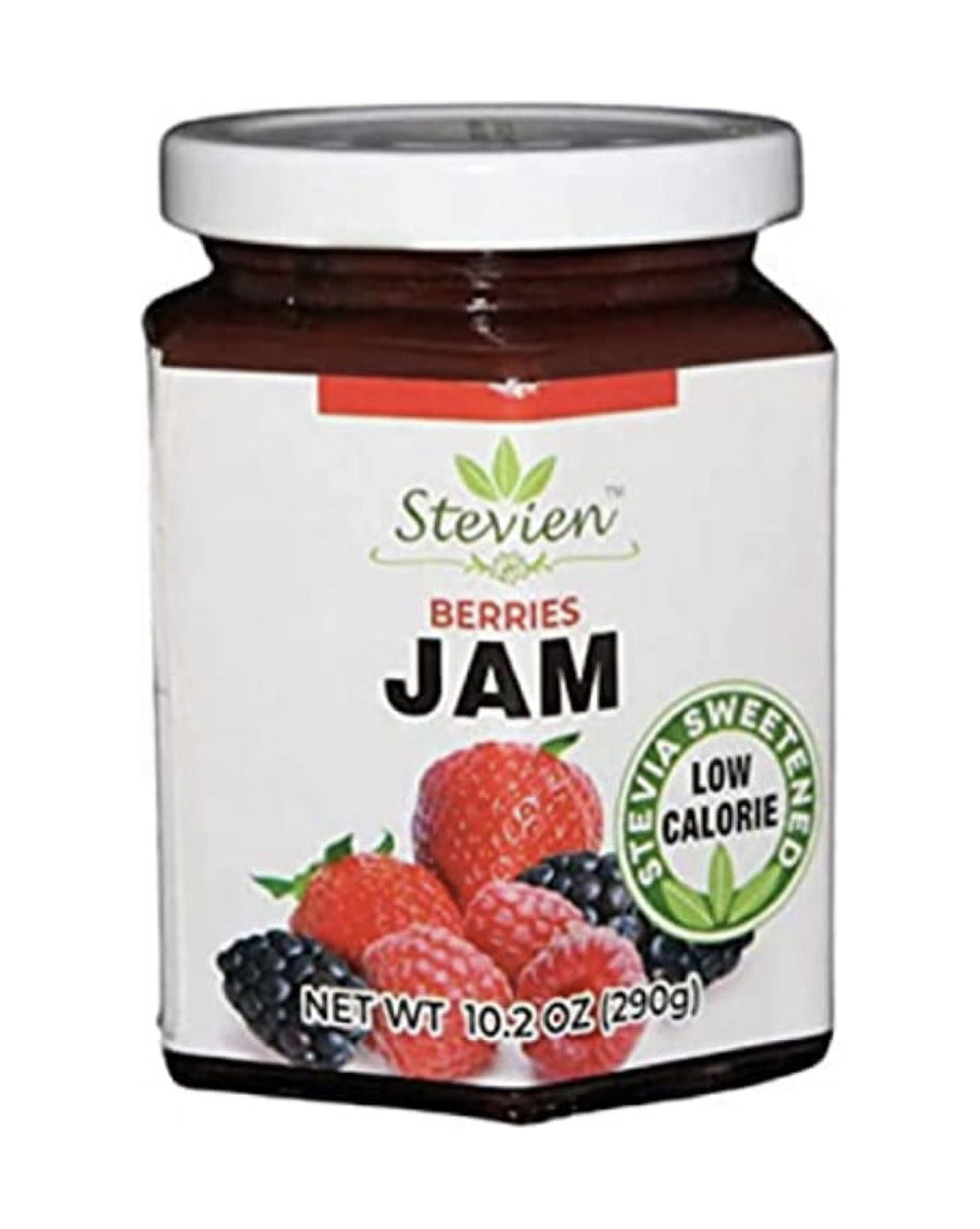 Jar of Stevien Jam Keto Friendly Made With Organic Stevia, Only 1g