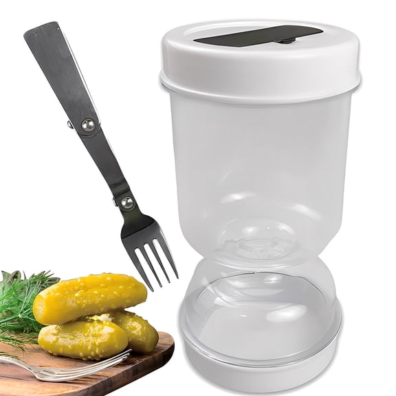 Jar With Strainer Flip Leak Proof Olive Jar Airtight Container Large Juice Separator Jar Wide Mouth Storage Container For Olives