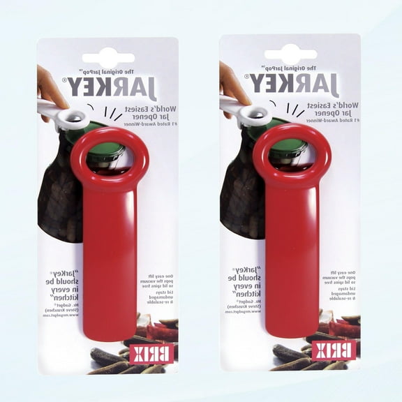 JarKey Original Easy Jar Key Bottle Opener, Set of 2, Red