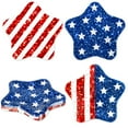 thumbnail image 1 of JarThenaAMCS 36Pcs Patriotic Paper Plates Glitter AFN1Star Disposable Plates 3 Designs Red Blue Stripe 4th of July Decorative Plates for Independence Day Party Supplies Table Decorations, 7.1 in, 1 of 3