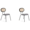 thumbnail image 1 of Manhattan Comfort Jardin 17.52" Rattan Dining Chair in Gray (Set of 2), 1 of 5