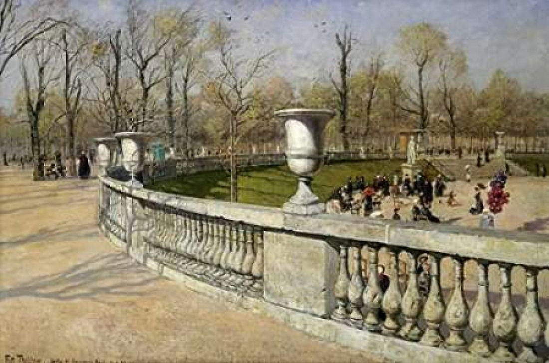 Jardin Du Luxembourg Canvas Art - Fritz Thaulow (12 x 18)