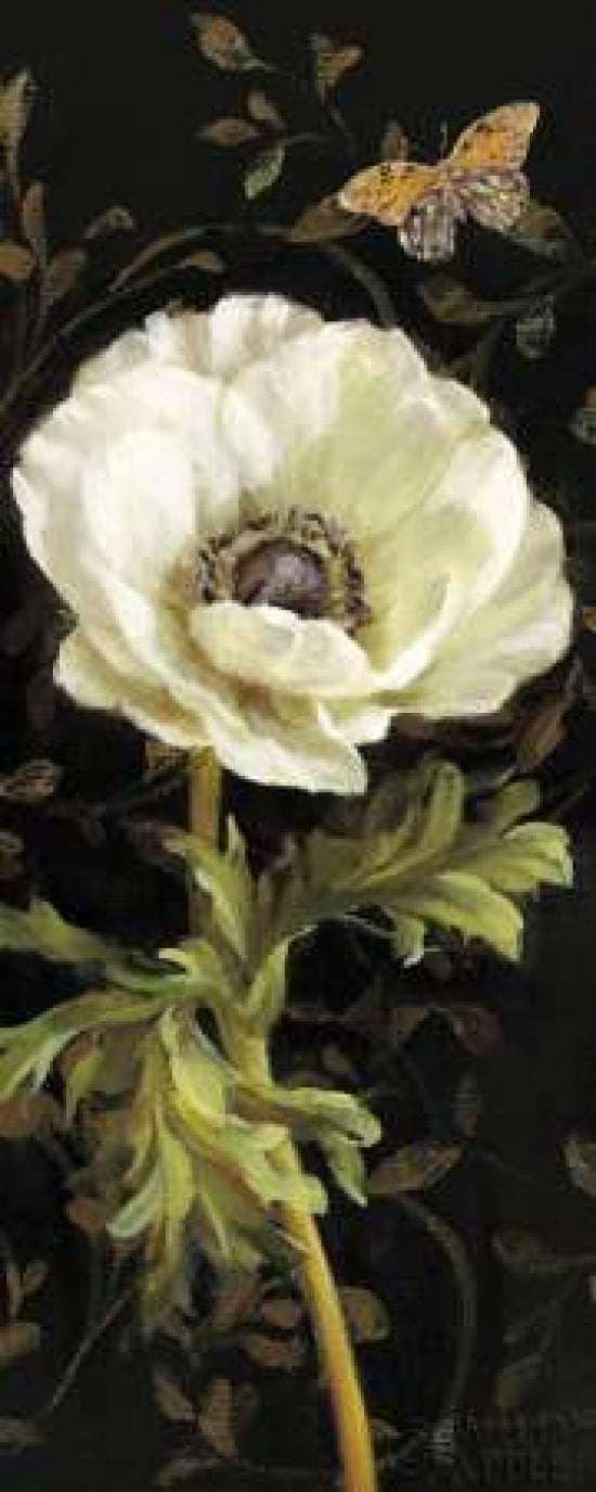 Jardin Paris Florals I Canvas Art - Danhui Nai (24 x 48)