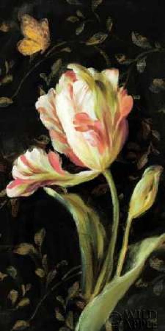 Jardin Paris Florals II Canvas Art - Danhui Nai (10 x 20)