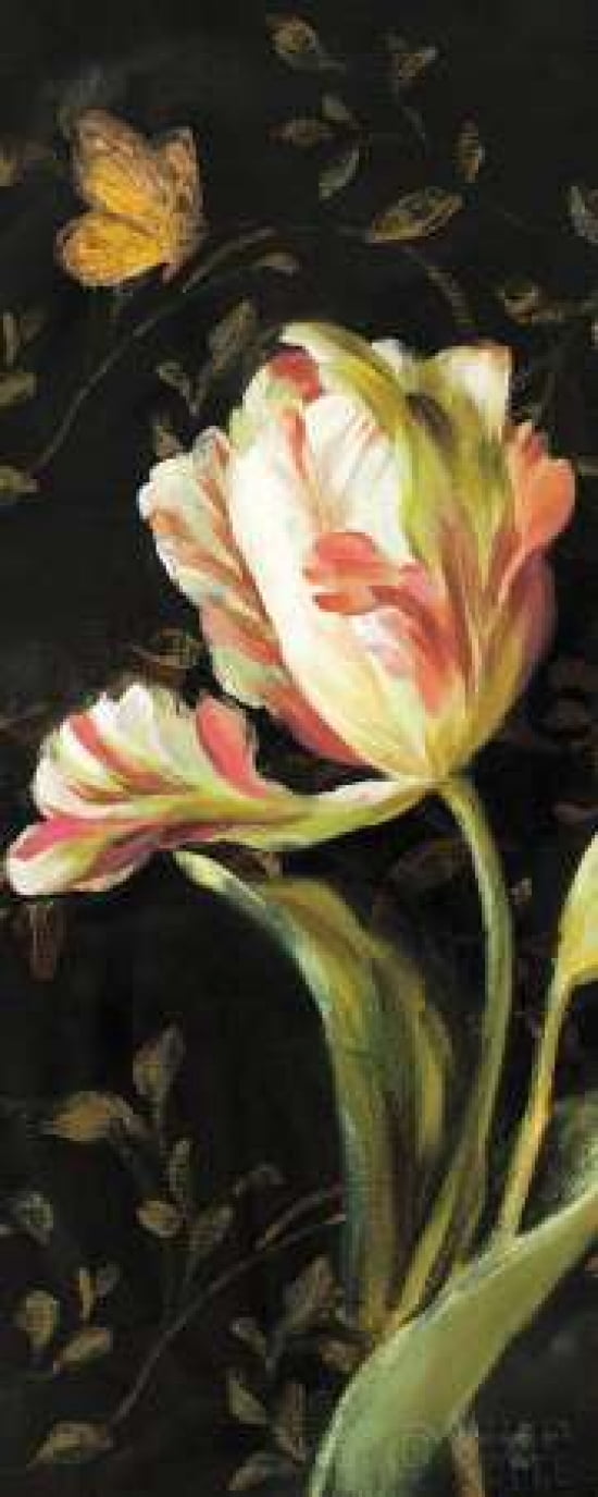 Jardin Paris Florals II Canvas Art - Danhui Nai (24 x 48)