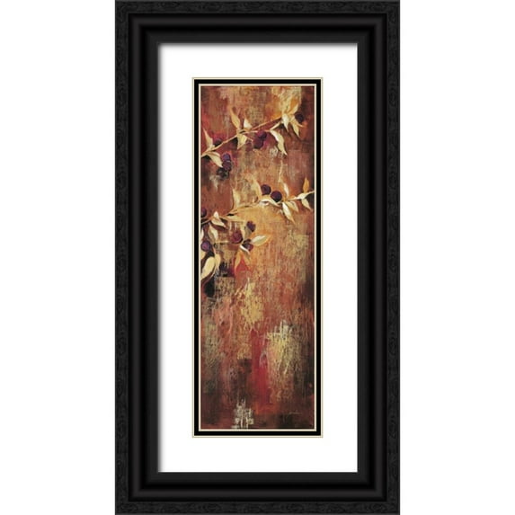 Jardine, Liz 11x24 Black Ornate Wood Framed with Double Matting Museum Art Print Titled - Sienna Berries II